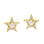 TAI JEWELRY Earrings Star Studs With Opal Center