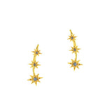 TAI JEWELRY Earrings Gold/Opal Starburst Crawler