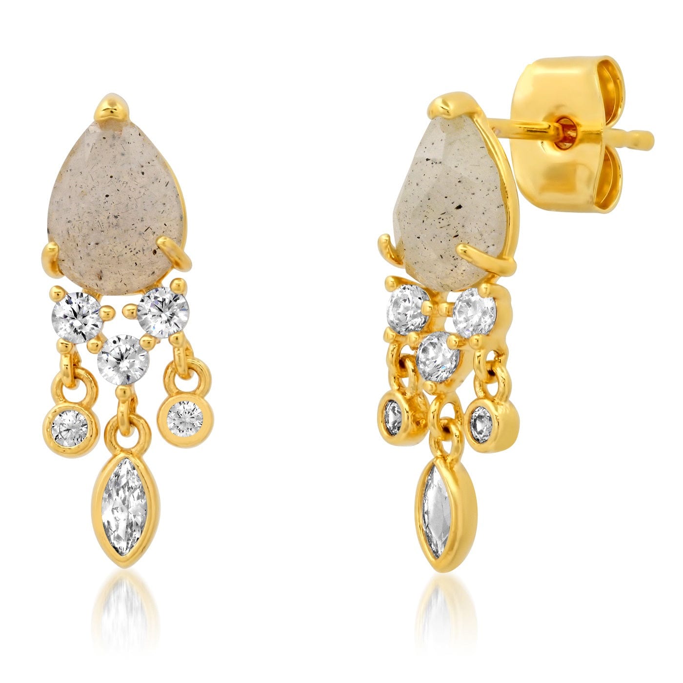 TAI JEWELRY Earrings LABRADORITE Stone Drop Chandelier Earrings