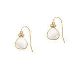 TAI JEWELRY Earrings Clear Stone Drop Earring With Triple CZ Detail