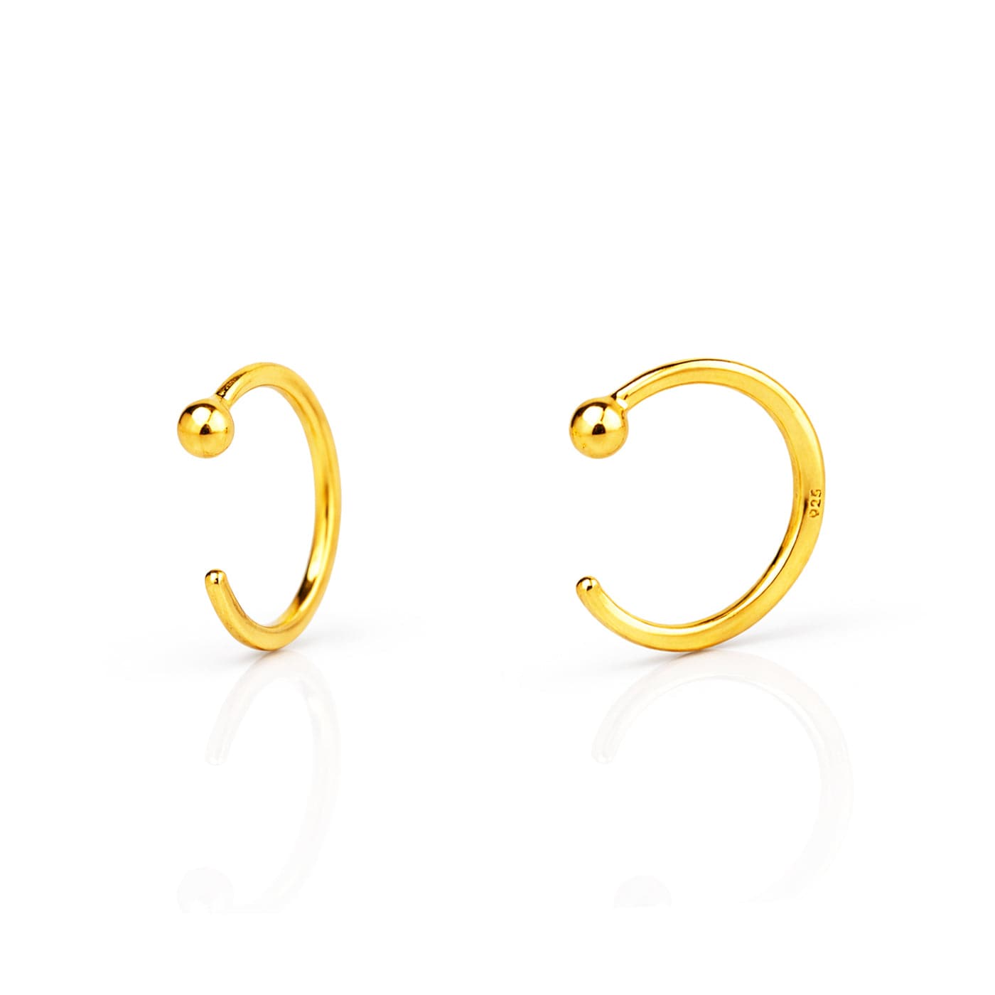 TAI JEWELRY Earrings Gold Stud with Huggie