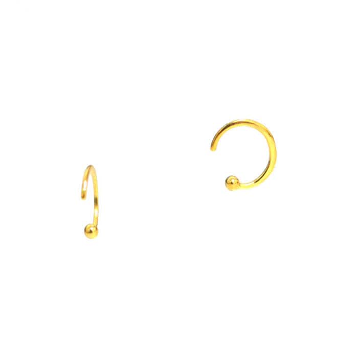 TAI JEWELRY Earrings Gold Stud With Huggie