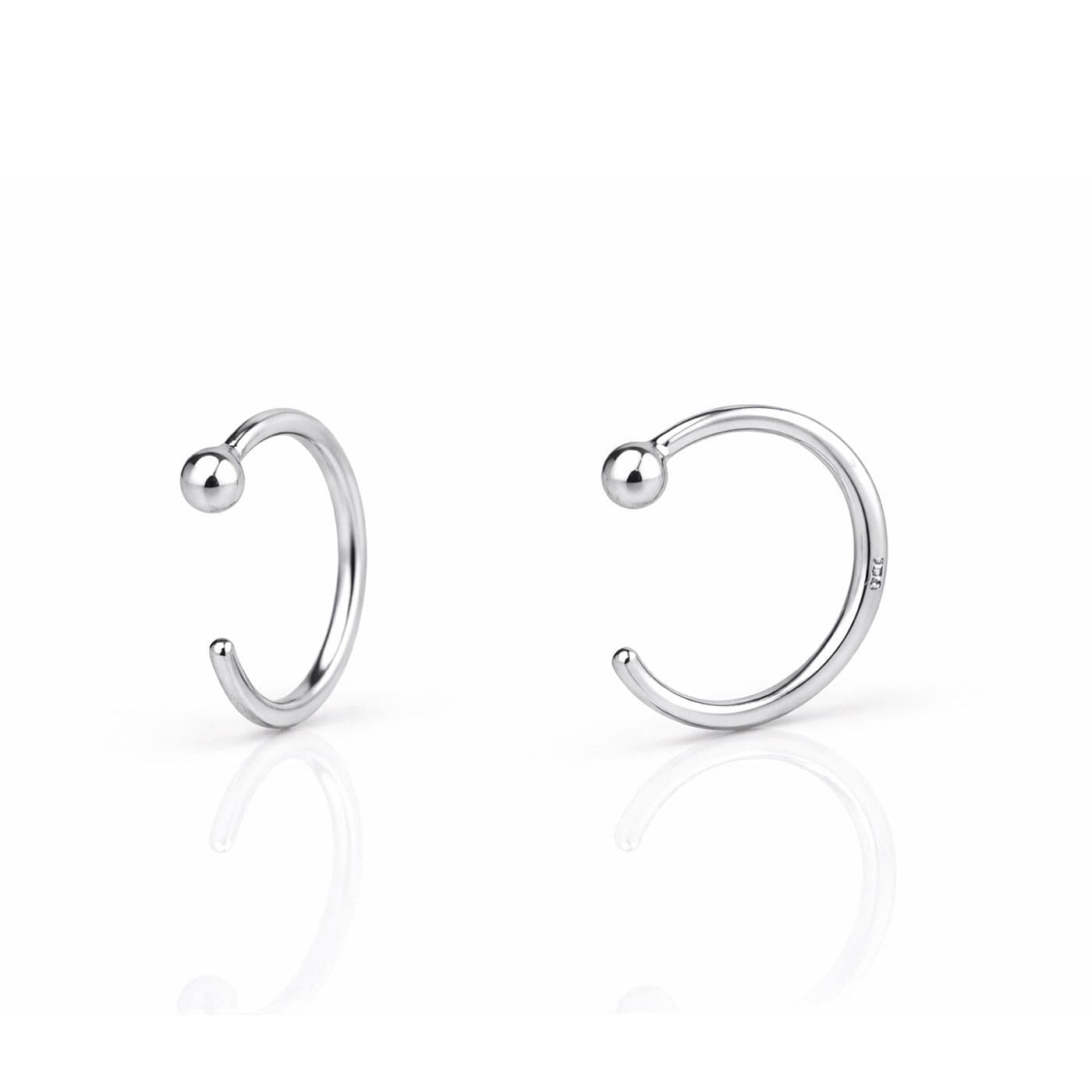 TAI JEWELRY Earrings Silver Stud with Huggie