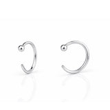 TAI JEWELRY Earrings Silver Stud with Huggie