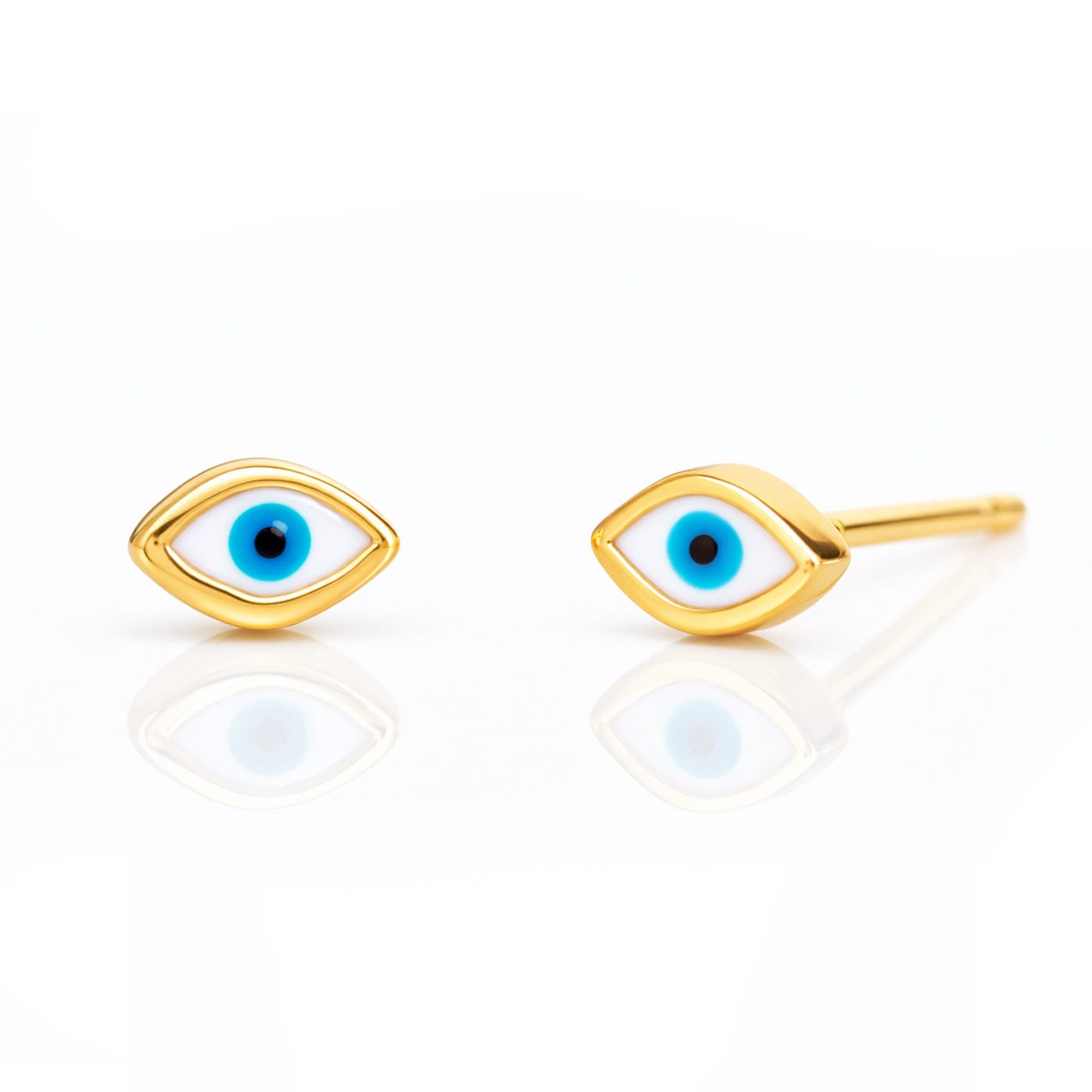 TAI JEWELRY Earrings Tear Eye Enamel Stud
