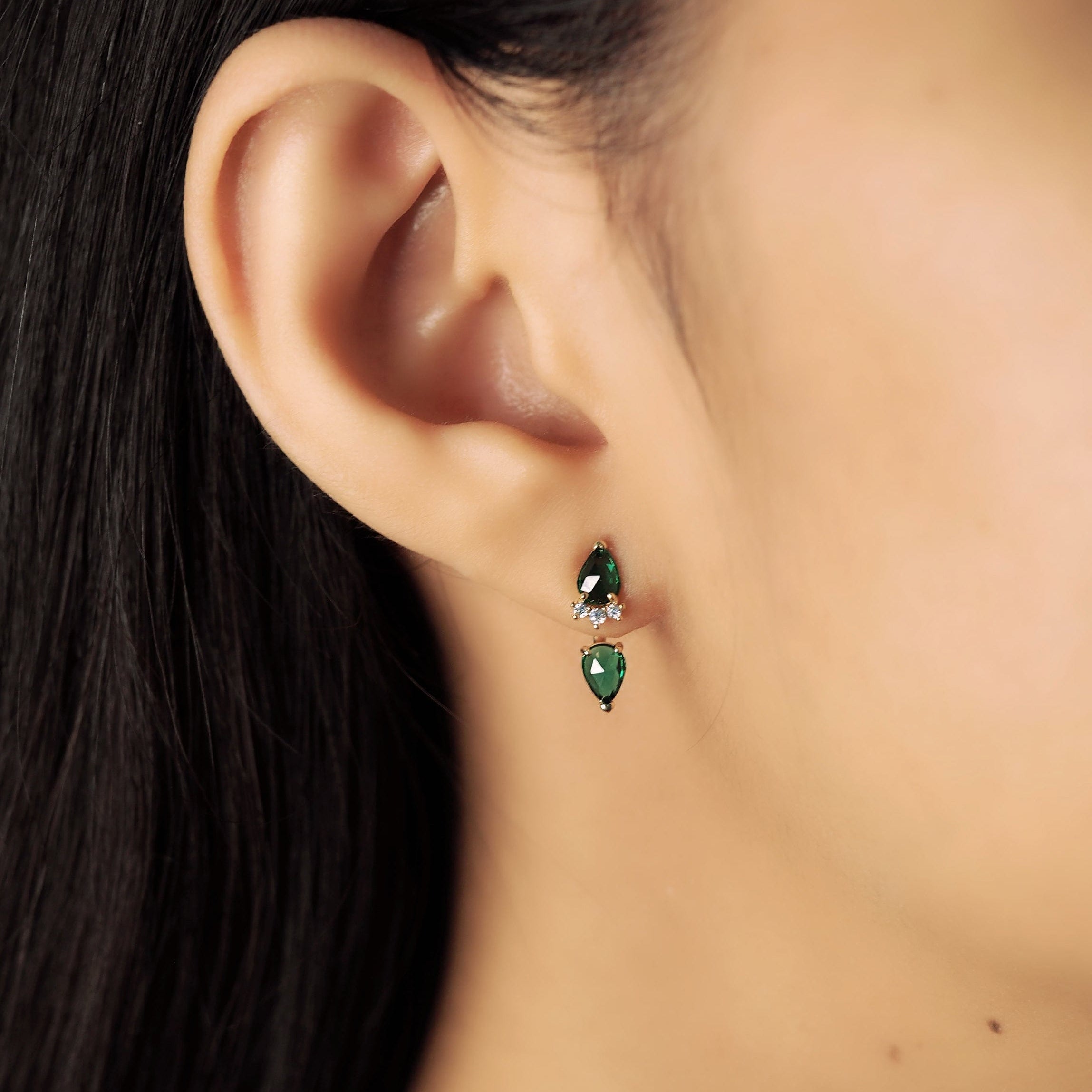 TAI JEWELRY Earrings Teardrop Ear Jacket