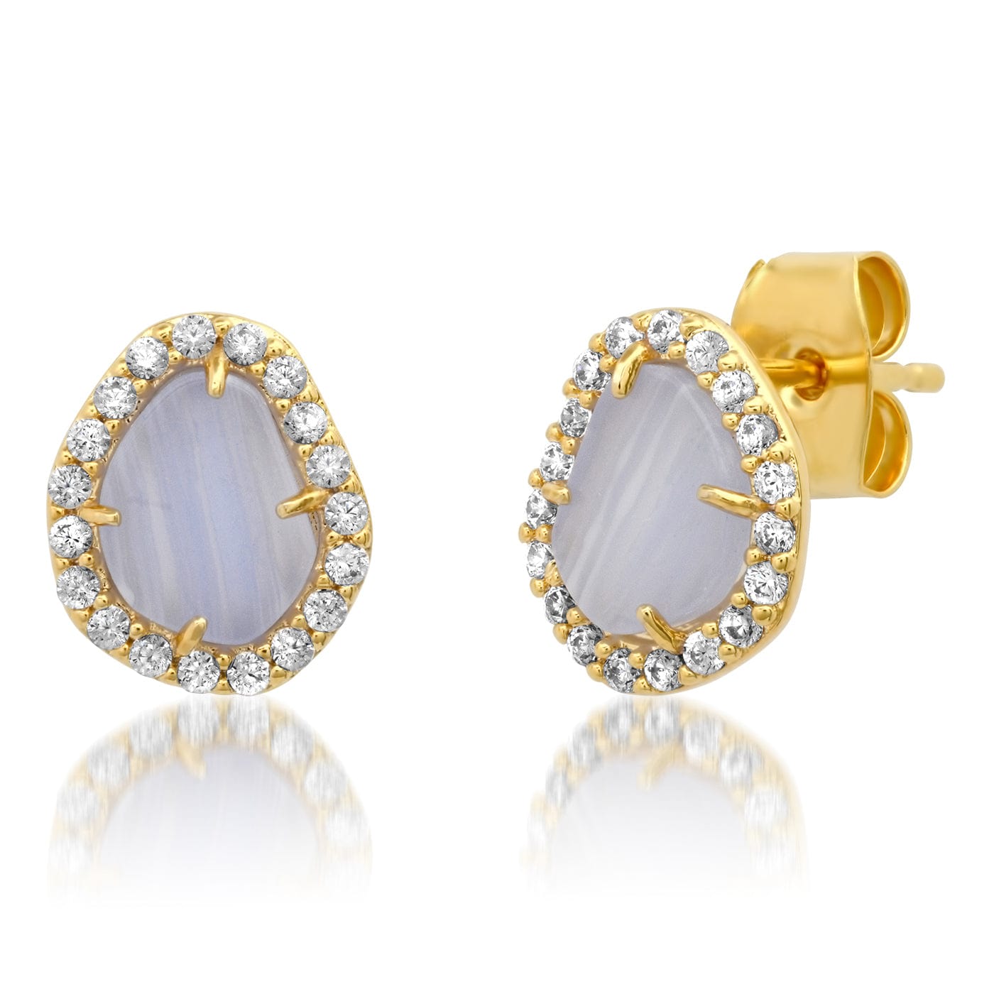 TAI JEWELRY Earrings Teardrop Lilac Stone Stud Earrings
