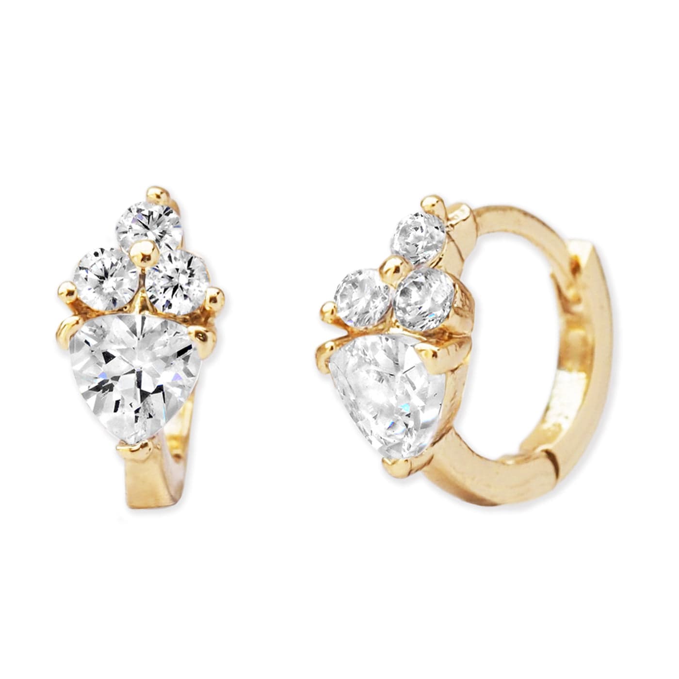 TAI JEWELRY | Teardrop Sparkle Huggie Earrings | Earrings |