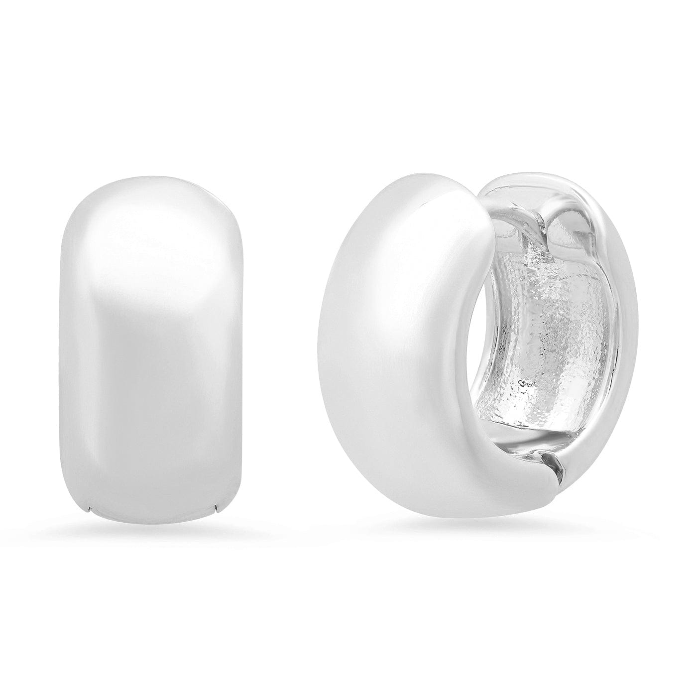 TAI JEWELRY Earrings Silver Thicc Huggie Hoop | 15mm