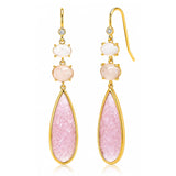 TAI JEWELRY Earrings Three Stone Tear Drop Earring