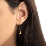 TAI JEWELRY Earrings Triangular Shaped Drop Threader Earrings