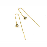 TAI JEWELRY Earrings CHARCOAL Triangular Shaped Drop Threader Earrings