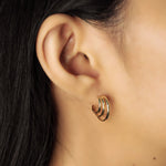 TAI JEWELRY Earrings Trinity Stacked Hoops