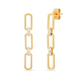 TAI JEWELRY Earrings Triple Chain Link Earrings