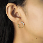 TAI JEWELRY Earrings Triple Pear Shaped Cz Front Facing Hoop