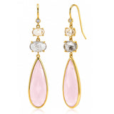 TAI JEWELRY Earrings Triple Stone Tear Drop Earrings
