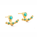 TAI JEWELRY Earrings Turquoise And Cz Jacket