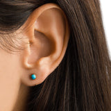 TAI JEWELRY Earrings TURQUOISE Turquoise Huggie Earrings