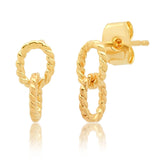 TAI JEWELRY Earrings Twisted Chainlink Earrings