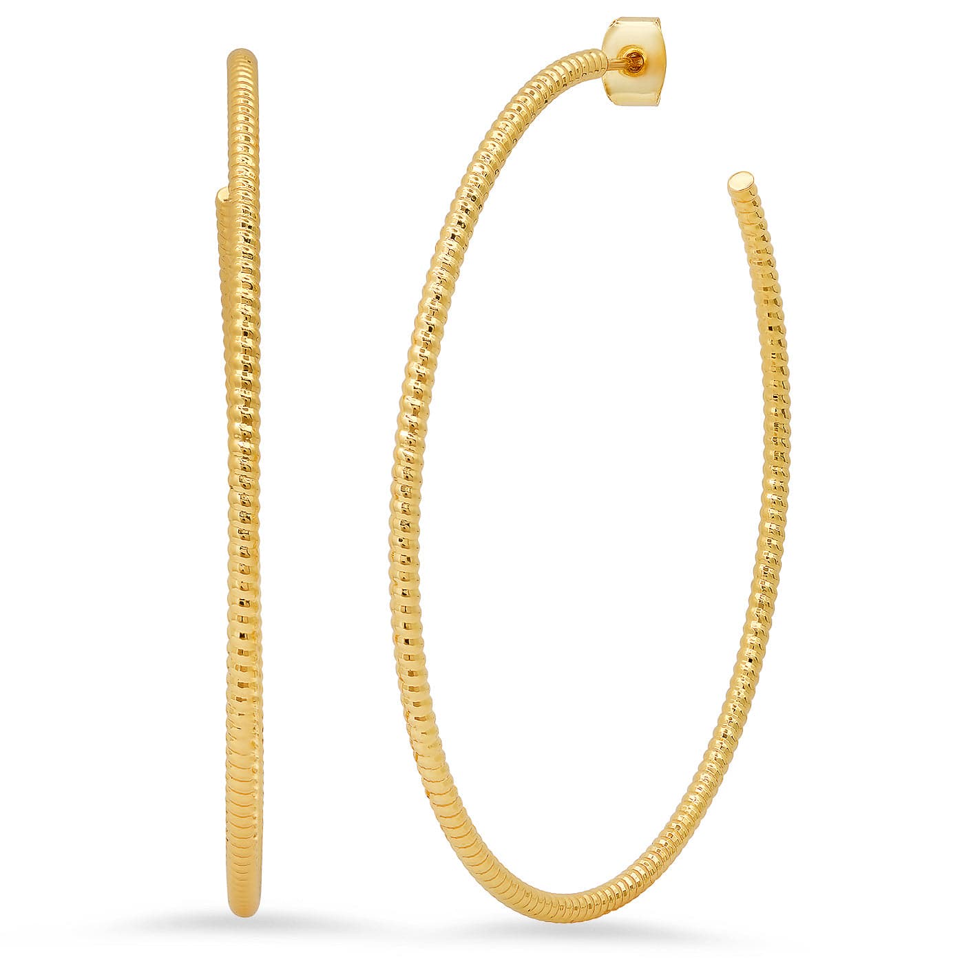 TAI JEWELRY Earrings Twisted Extra Extra Large Gold Hoops