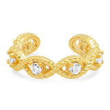 TAI JEWELRY Earrings Twisted Gold Ear Cuff