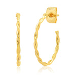 TAI JEWELRY Earrings Twisted Gold Hoop