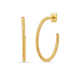 TAI JEWELRY Earrings Twisted Medium Gold Hoops