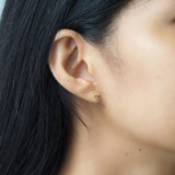 TAI JEWELRY Earrings Two Tone Flower Stud