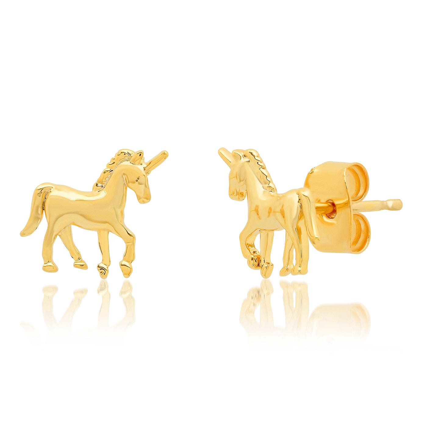 TAI JEWELRY Earrings Gold Unicorn Studs