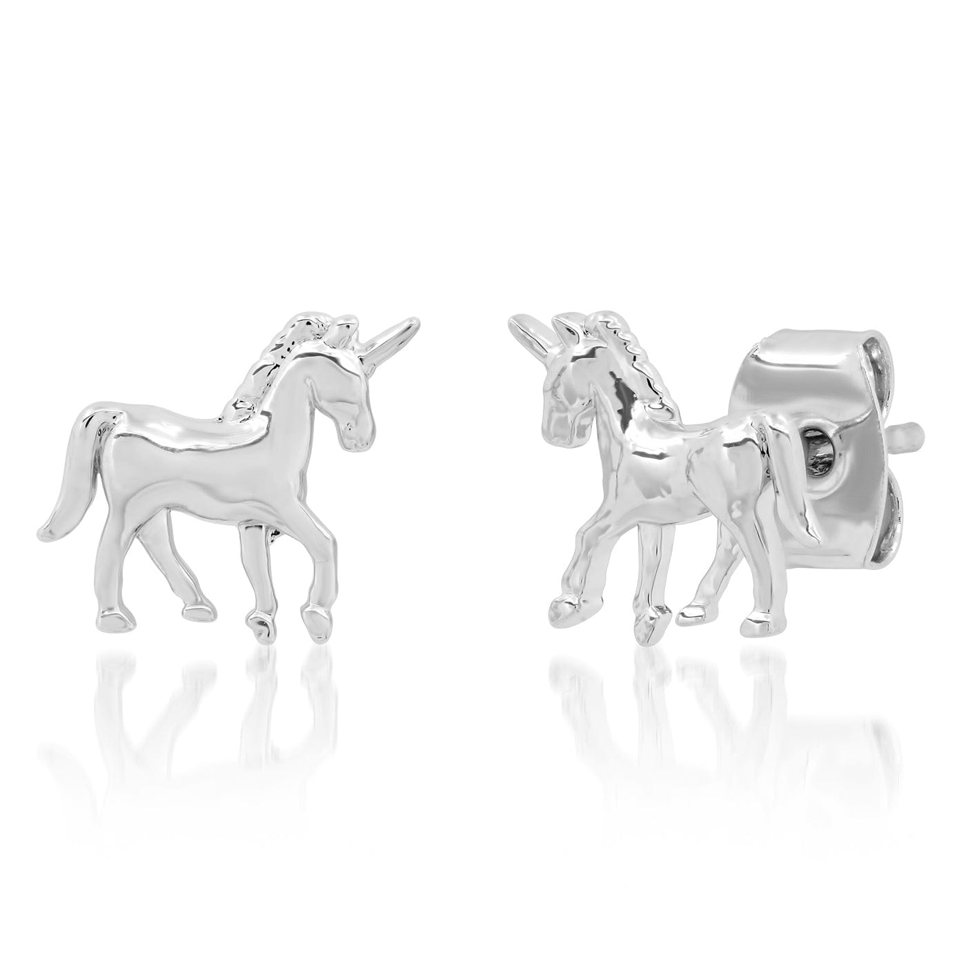 TAI JEWELRY Earrings Silver Unicorn Studs