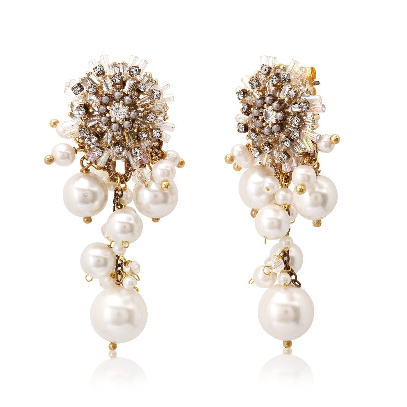 TAI JEWELRY Earrings Vintage Pearl Cluster Earrings