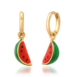 TAI JEWELRY Earrings Watermelon Slice Huggie Earrings