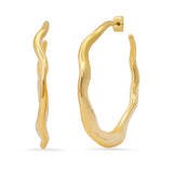 TAI JEWELRY Earrings Wavy Gold Hoops
