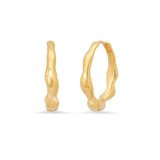 TAI JEWELRY Earrings Wavy Gold Huggies