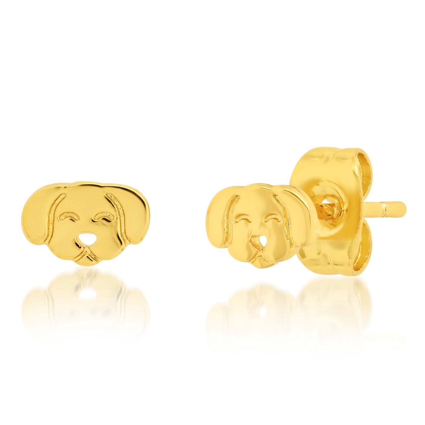 TAI JEWELRY Earrings Whimsical Gold Dog Studs