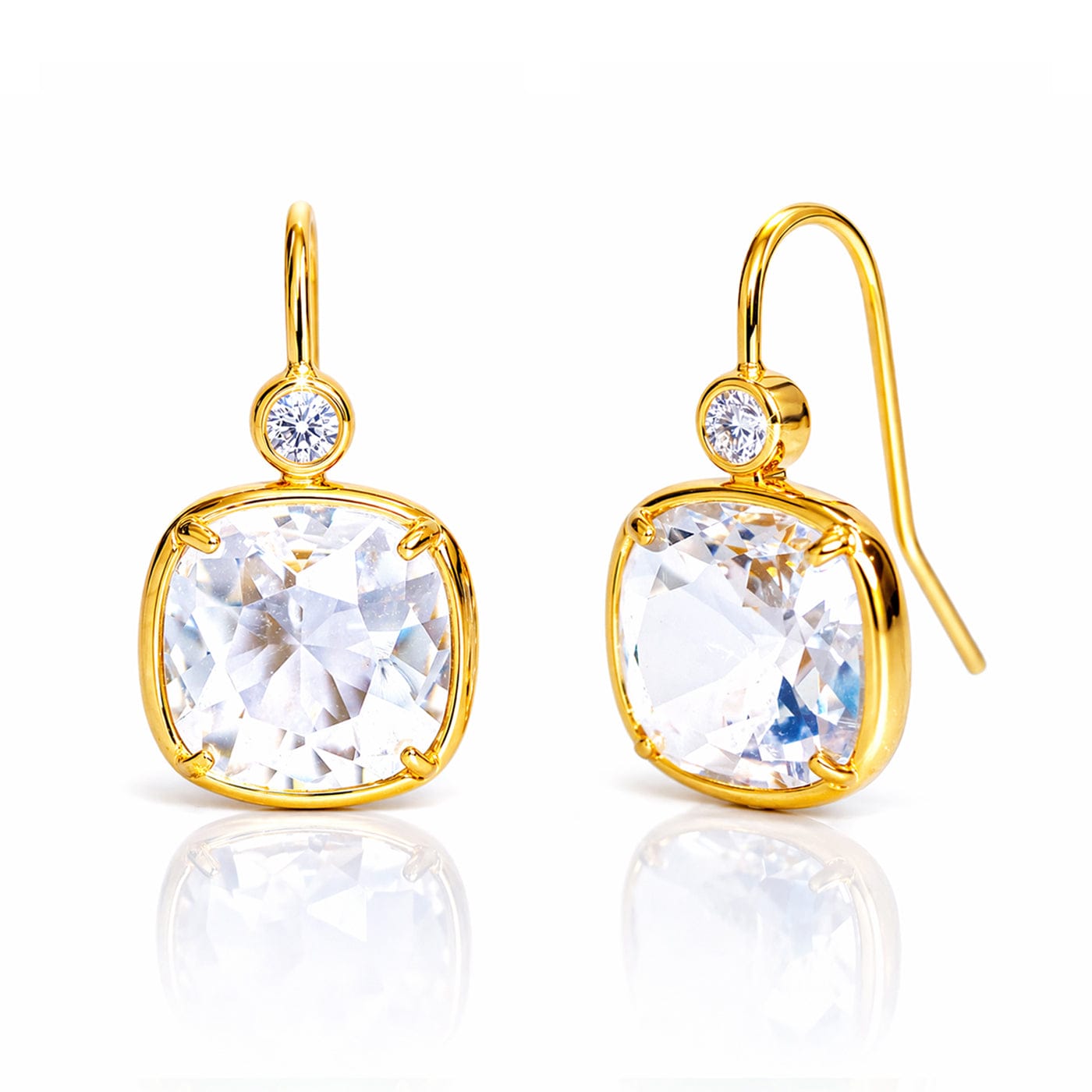 TAI JEWELRY Earrings White Crystal Drop Earrings
