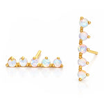 TAI JEWELRY Earrings White Opal Ear Climber