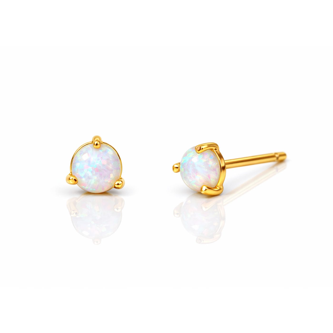 TAI JEWELRY Earrings White Opal Stud