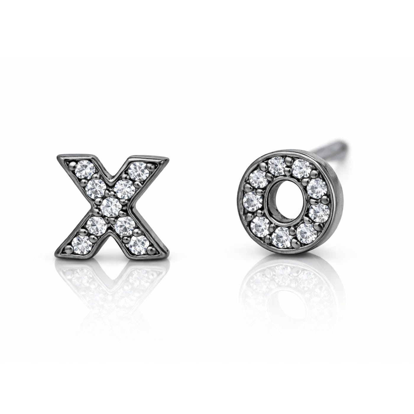 TAI JEWELRY Earrings Silver Oxidized XO Earrings