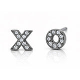 TAI JEWELRY Earrings Silver Oxidized XO Earrings
