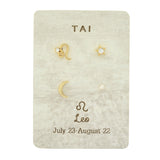 TAI JEWELRY Earrings Leo Zodiac Celestial Stud Pack