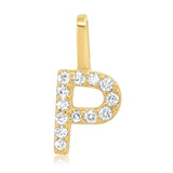 TAI JEWELRY Necklace P 14K Diamond Pavé Monogram Pendant