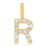 TAI JEWELRY Necklace R 14K Diamond Pavé Monogram Pendant