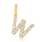 TAI JEWELRY Necklace W 14K Diamond Pavé Monogram Pendant