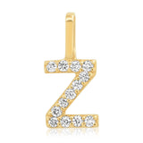 TAI JEWELRY Necklace Z 14K Diamond Pavé Monogram Pendant