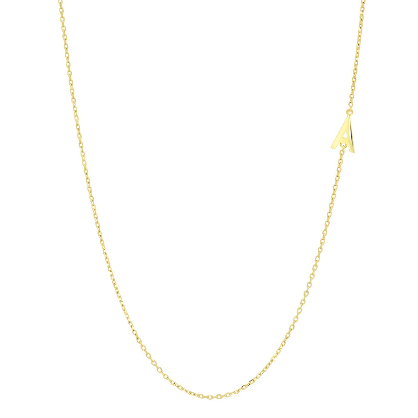 TAI JEWELRY Necklace A 14k Sideways Monogram Necklace