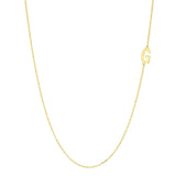 TAI JEWELRY Necklace G 14k Sideways Monogram Necklace