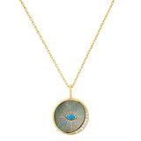 TAI JEWELRY Necklace Black Shell Evil Eye Pendant Necklace