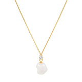 TAI JEWELRY Necklace Chain with Freshwater Pearl and CZ Pendant