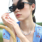TAI JEWELRY | Chunky Emerald Cut Glass Stone Necklace | Necklace |